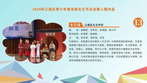 江海區(qū)青少年課本劇文化節(jié)總決賽入圍作品 文化傳播的璀璨舞臺